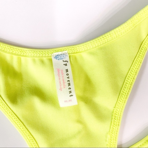 NEW Free People FP Movemovement Move Me Bra In Yellow Size Medium - Picture 2 of 12